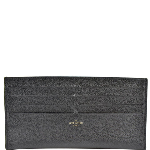 LOUIS VUITTON Felicie Insert Leather Wallet Black