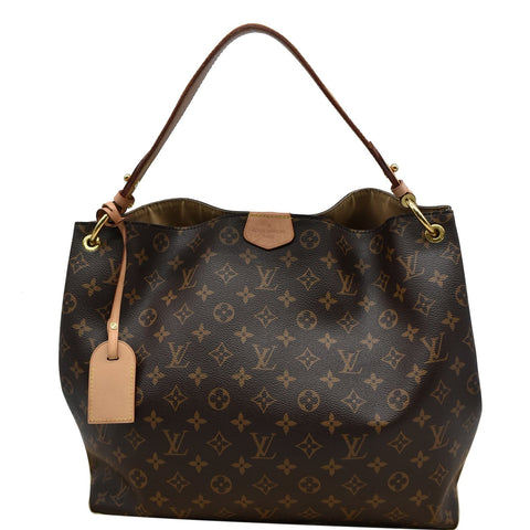 LOUIS VUITTON  Graceful MM Monogram Canvas Shoulder Bag Brown