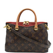 LOUIS VUITTON Pallas BB Monogram Canvas Satchel Crossbody Bag Brown