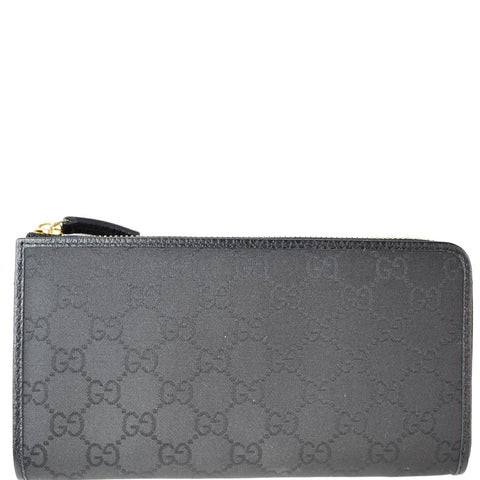 GUCCI GG Canvas Zip Around Wallet Black 332747