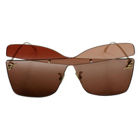 FENDI FF 0399/S 0G63/T4 Red Opal Peach Sunglasses Brown Gradient Lens