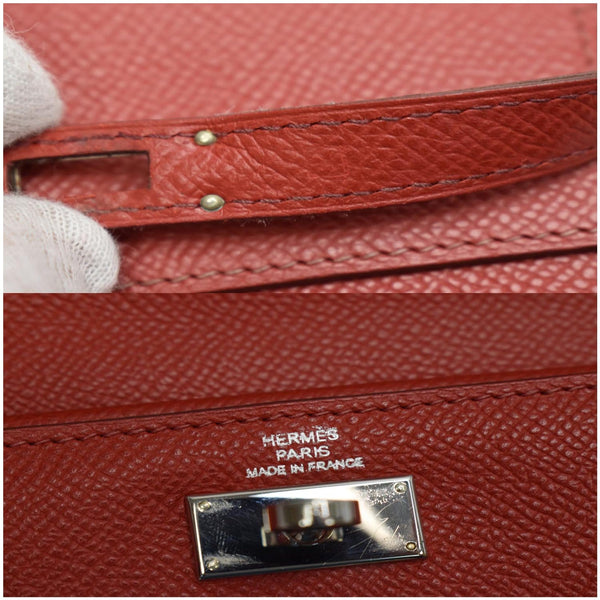 Hermes Kelly Leather Wallet Red - made in France