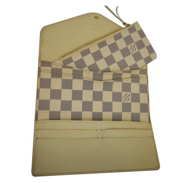 LOUIS VUITTON Josephine  Damier Azur Wallet White