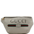 GUCCI Print Medium Leather Waist Belt Bag White 530412