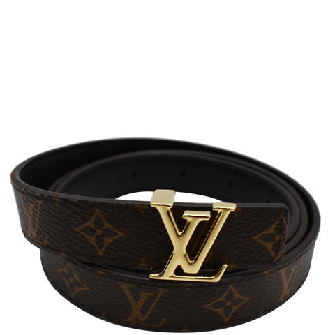 LOUIS VUITTON LV Initiales Monogram Canvas Belt Brown