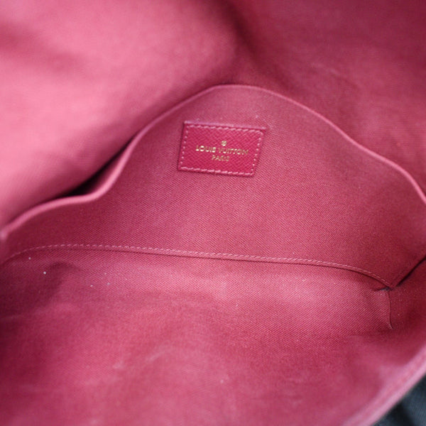 LOUIS VUITTON Felicie Monogram Canvas Pochette Crossbody Bag Brown