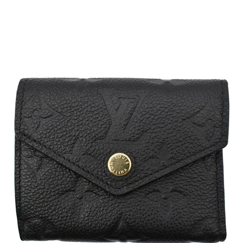 LOUIS VUITTON Monogram Empreinte Zoe Compact Wallet Black