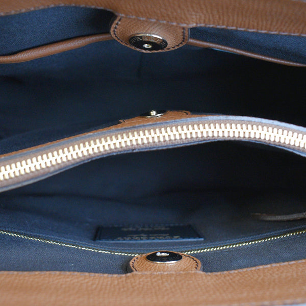 BURBERRY Banner Medium House Check Tote Bag Tan