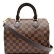 LOUIS VUITTON Speedy 25 Bandoulière Damier Ebene Satchel Bag Brown