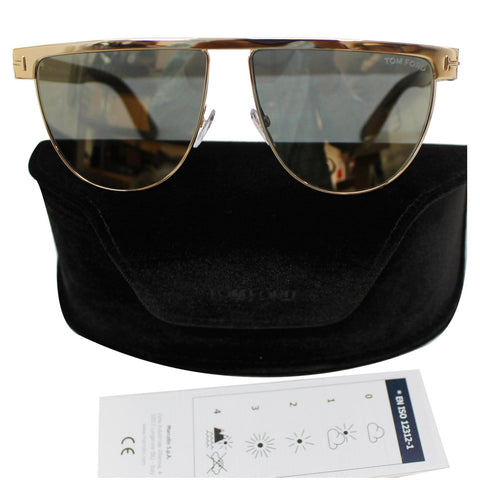 TOM FORD FT0570 28C 60 Stephanie-02 Sunglasses Smoke Mirrored Lens