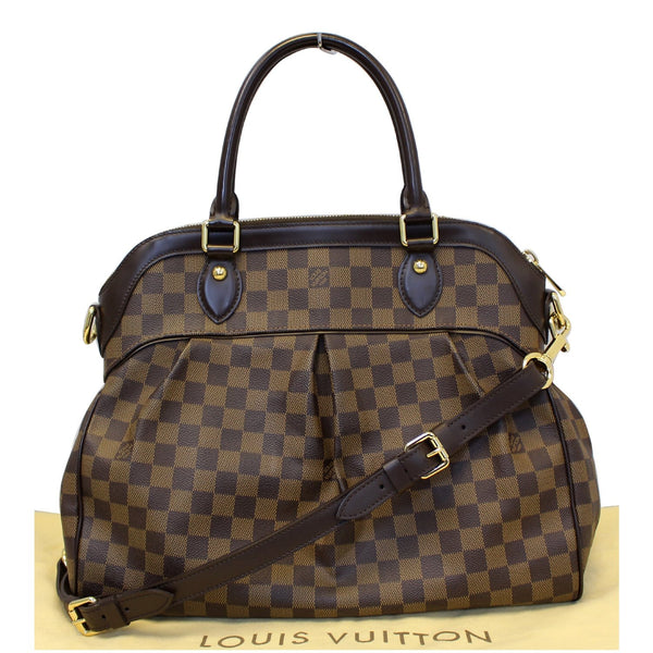 LOUIS VUITTON Trevi GM Damier Ebene 2way Shoulder Handbag Brown