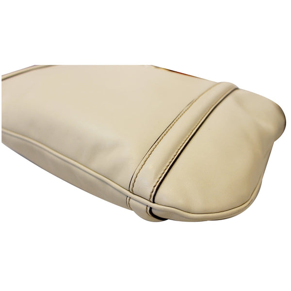 GUCCI Britt White Leather Hobo Shoulder Bag 162740-US