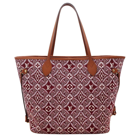 LOUIS VUITTON Neverfull MM Since 1854 Jacquard Shoulder Bag Bordeaux Red
