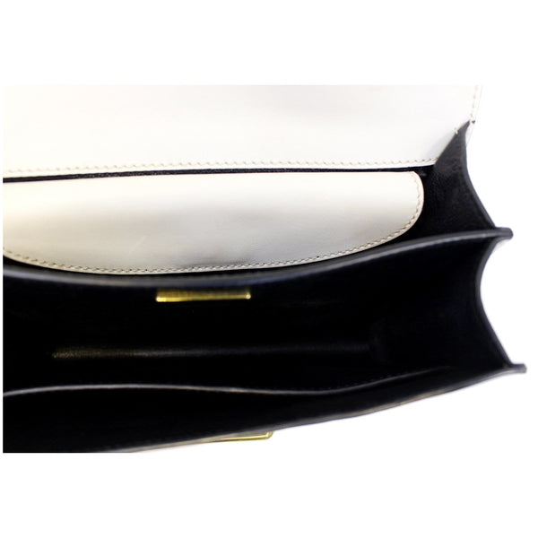 PRADA City Calf Saffiano Leather Cahier Shoulder Bag Talco Nero-US