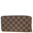 LOUIS VUITTON Zippy Damier Ebene Long Wallet Brown