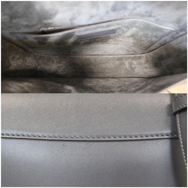 YVES SAINT LAURENT Betty Smooth Leather Shoulder Bag Grey - Last Call