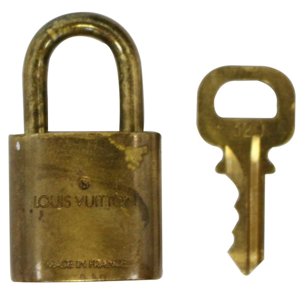 LOUIS VUITTON Padlock and 1 Key Gold Bag Charm Number 320