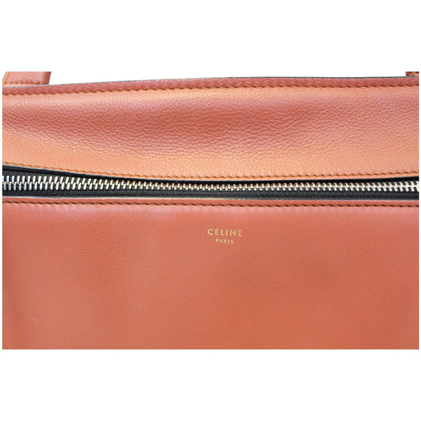 Celine Edge Smooth Calfskin Leather Bag-Zip style