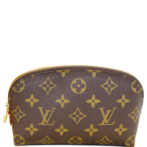 LOUIS VUITTON Monogram Canvas Cosmetic Pouch Brown