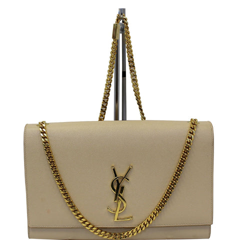 YVES SAINT LAURENT Kate Medium Leather Crossbody Bag Beige