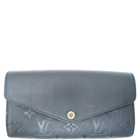 LOUIS VUITTON Sarah Empreinte Leather Wallet Black