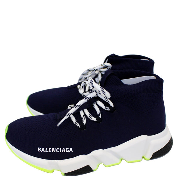 BALENCIAGA Mid Speed Lace-up Sneakers Blue US 9-US
