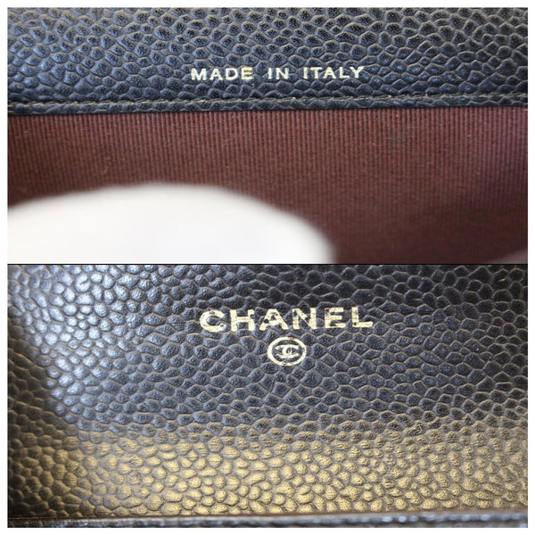 CHANEL Flap Caviar Leather Card Holder Black-US