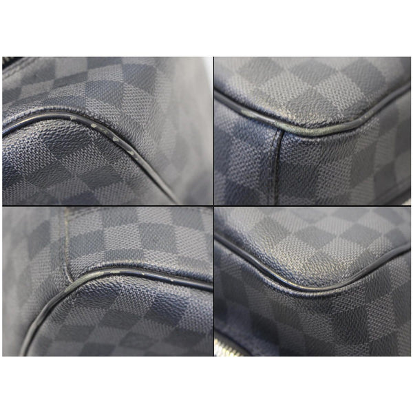 LOUIS VUITTON Roadster Damier Graphite Travel Bag Black