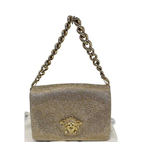 Versace Crystal Medusa Evening Sultan Hanbag Gold