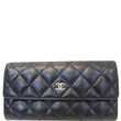 Chanel Gusset Flap Caviar Wallet Black