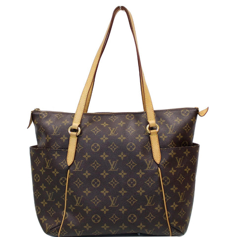 LOUIS VUITTON Totally MM Monogram Canvas Tote Shoulder Bag Brown