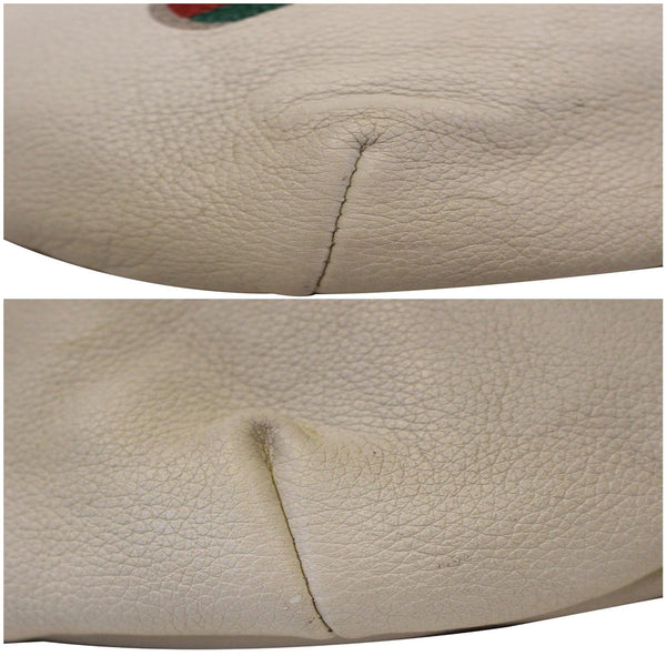 GUCCI Print Leather White Belt Waist Bum Bag Medium 530412