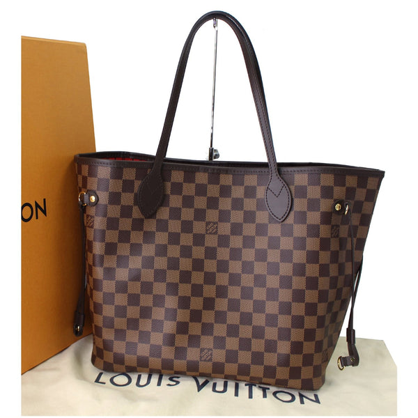 Louis Vuitton Neverfull MM Damier Ebene Tote Bag front preview