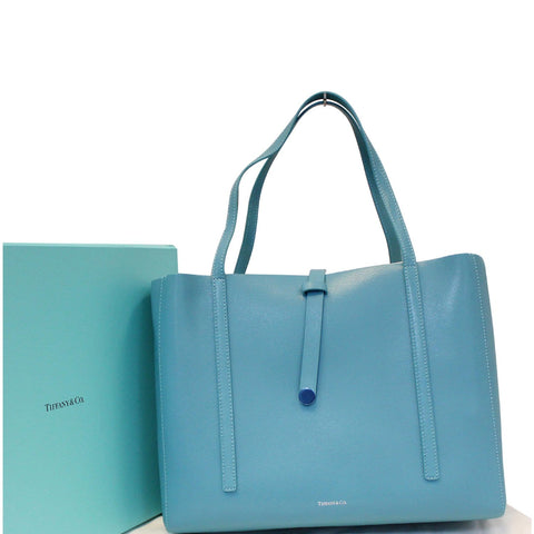 Tiffany & Co. Large Textured Leather East West Tote Bag