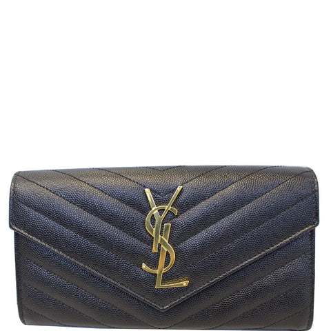 YVES SAINT LAURENT Large Grain De Poudre Wallet Black
