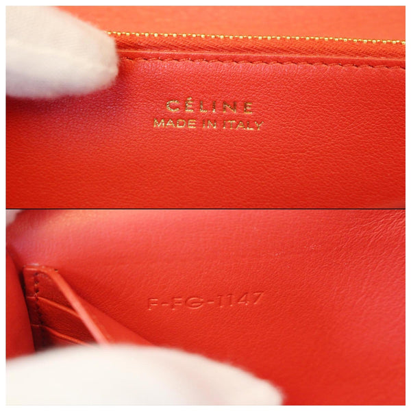 CELINE Large Flap Multifunction Leather Wallet Red-US
