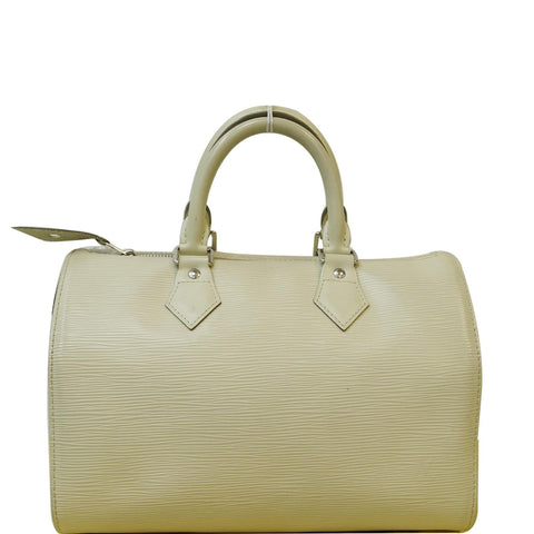 LOUIS VUITTON Speedy 30 Epi Leather Satchel Bag Ivory