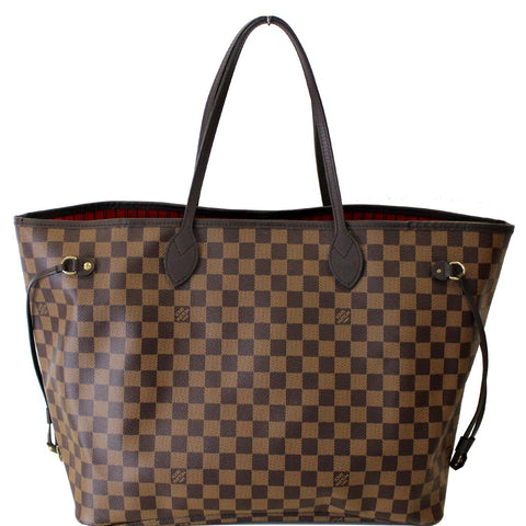 LOUIS VUITTON Neverfull GM Damier Ebene Shoulder Bag Brown