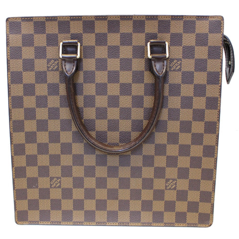 LOUIS VUITTON Damier Canvas Venice Sac-Plat Tote Brown Bag