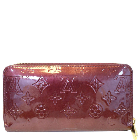 LOUIS VUITTON Monogram Vernis Zippy Wallet Amarante