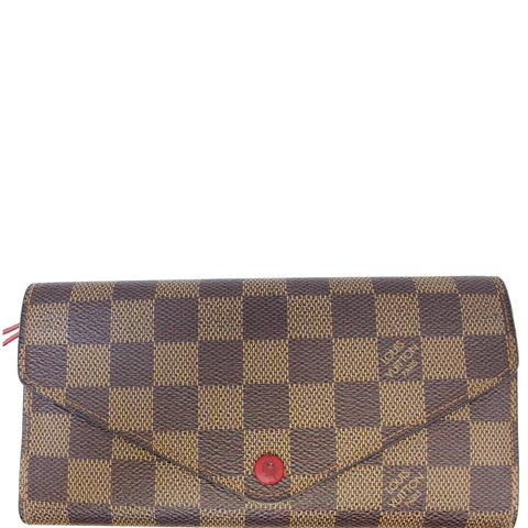 LOUIS VUITTON Damier Ebene Josephine Wallet Brown