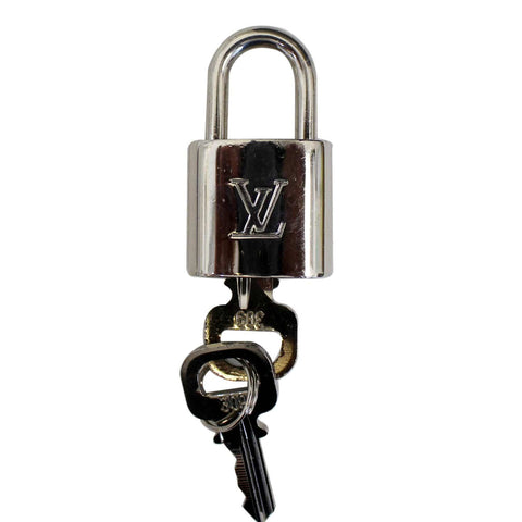LOUIS VUITTON Padlock and 2 Keys Silver Bag Charm Number 309