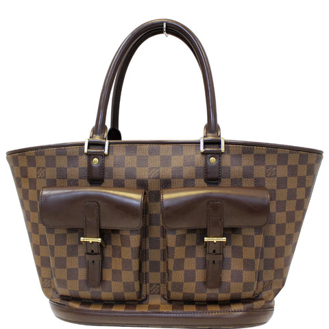 LOUIS VUITTON Manosque GM Damier Ebene Shoulder Bag Brown