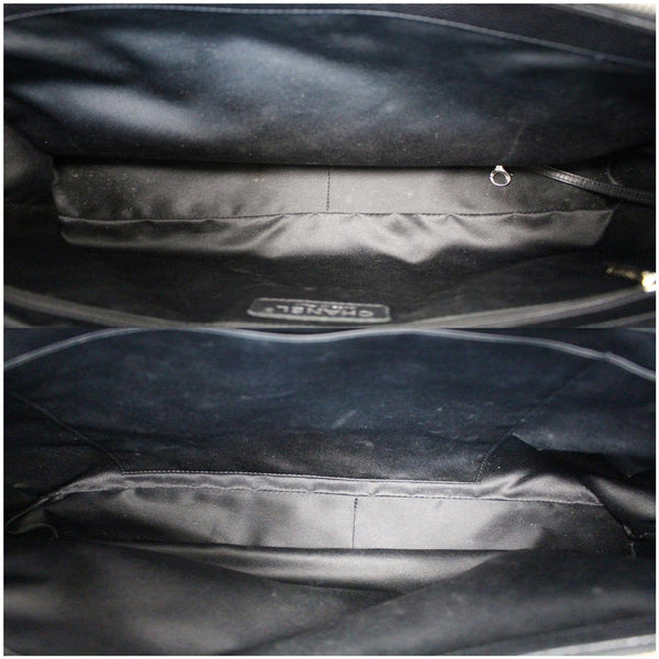 Chanel Tote Bag XL Grand Shopping Caviar Leather Black interior 
