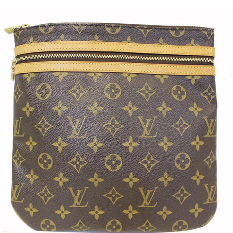 LOUIS VUITTON Pochette Bosphore Monogram Canvas Crossbody Bag Brown