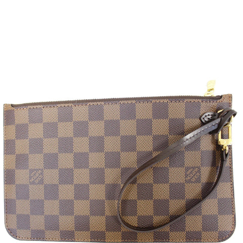 LOUIS VUITTON Pochette Wristlet Pouch Damier Ebene Neverfull MM