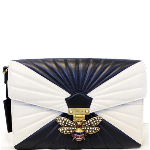 GUCCI Queen Margaret Matelasse Leather Clutch Bag
