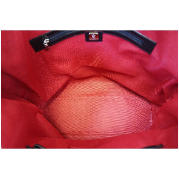 MCM Visetos Satchel Princess Lion Crossbody Bag - interior