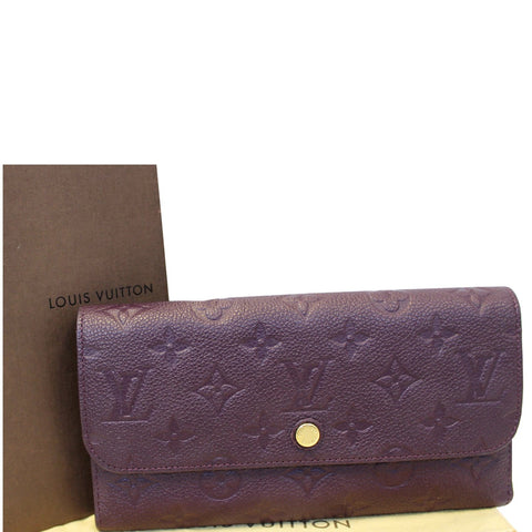 Louis Vuitton Empreinte Leather Trifold Wallet Purple