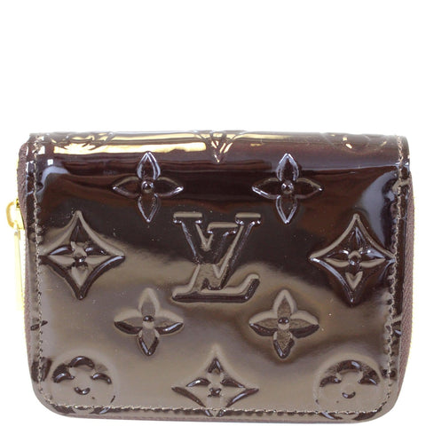 LOUIS VUITTON Vernis Zippy Coin Purse Wallet Amarante